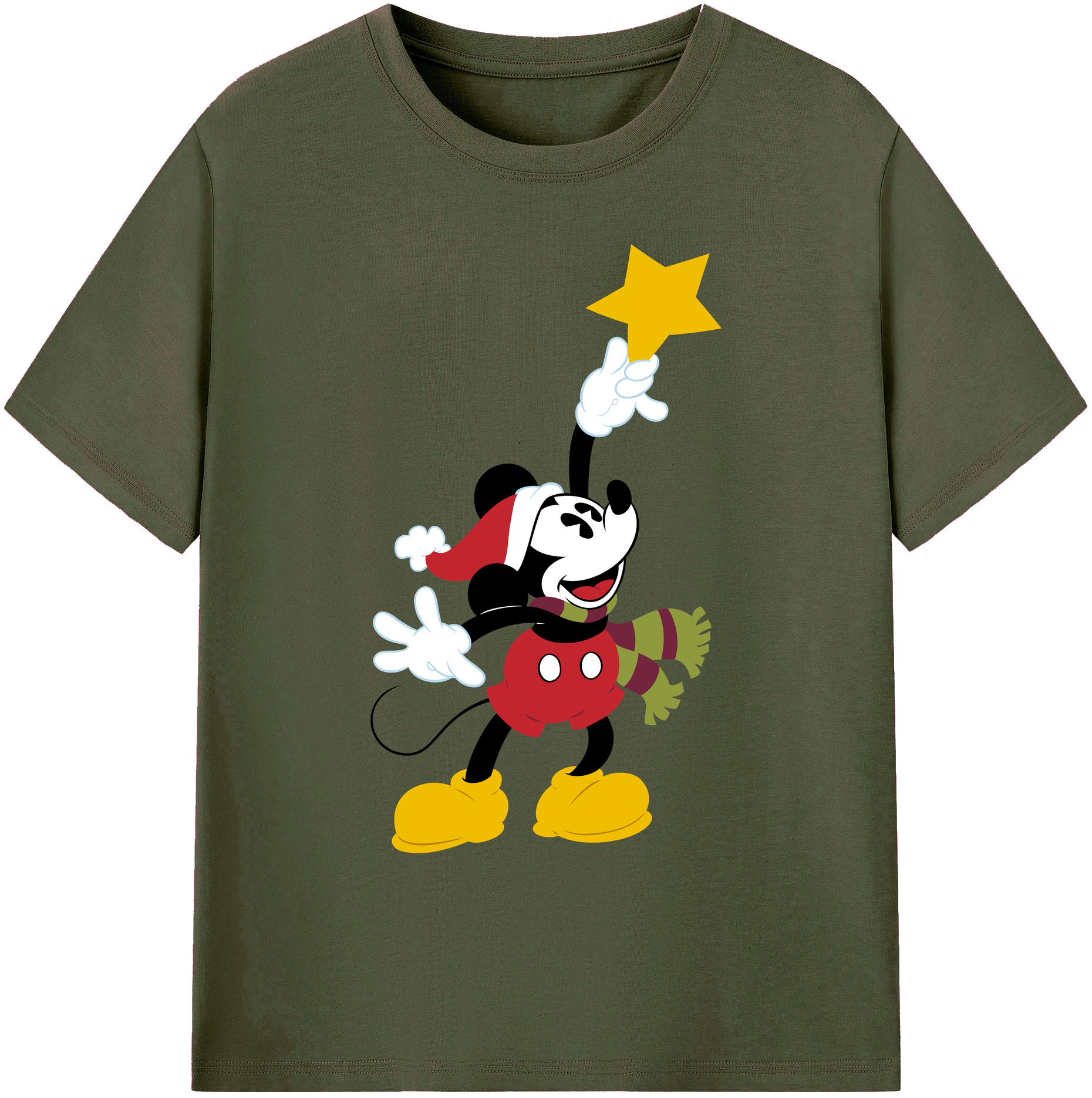 ミッキーマウス Mickey Mouse 綿100％ メンズ半袖Tシャツ｜肌触りやわらか＆通気性